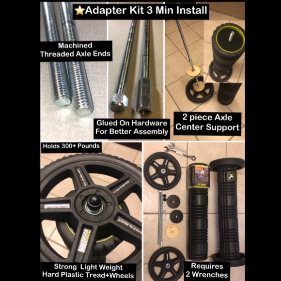 TriggerPoint 26” Grid Foam Roller Patented 10” Wheel Adapter Kit Full Assembly - Picture 8 of 16